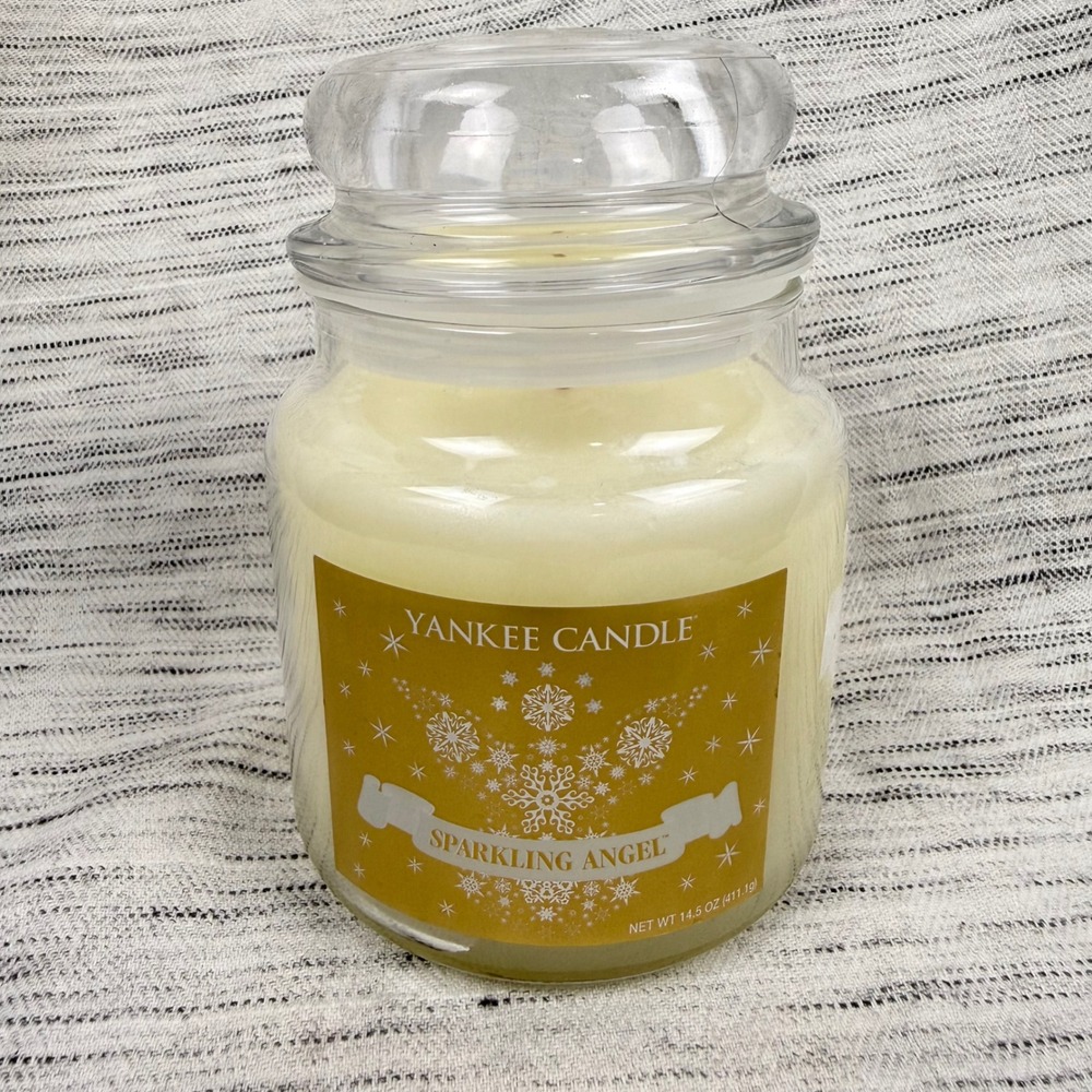 Yankee Candle Sparkling Angel Scented Candle Glass Jar 14.5oz Winter Holiday